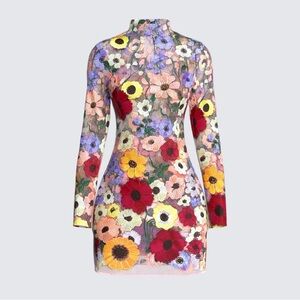 Flora flower mini dress
